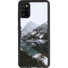 Coque Samsung Galaxy A41 - Silicone rigide noir Winter 22 snowy mountain and lake