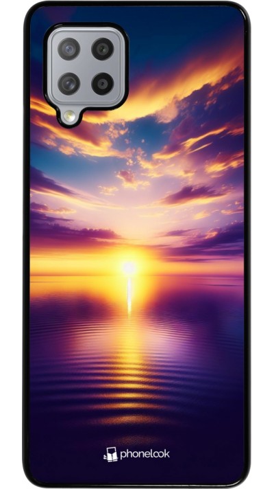 Samsung Galaxy A42 5G Case Hülle - Sonnenuntergang gelb violett