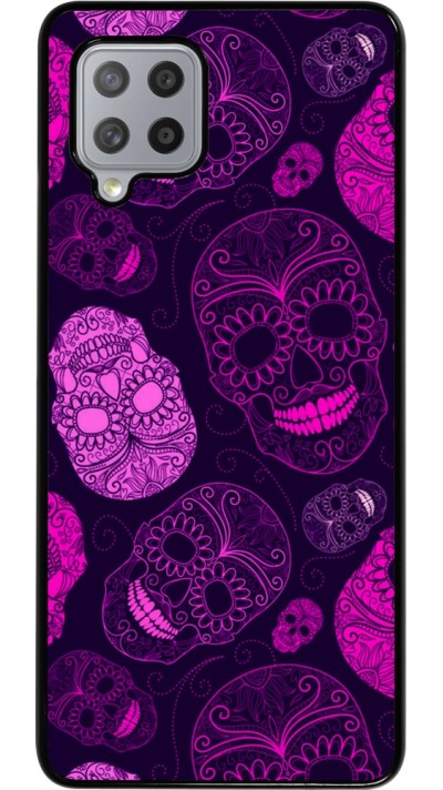 Samsung Galaxy A42 5G Case Hülle - Halloween 2023 pink skulls