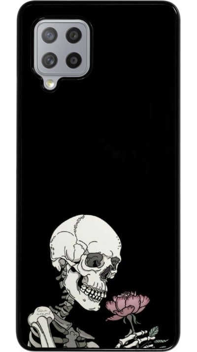 Samsung Galaxy A42 5G Case Hülle - Halloween 2023 rose and skeleton