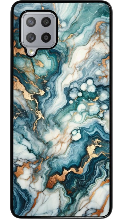 Coque Samsung Galaxy A42 5G - Marbre Vert Bleu Doré
