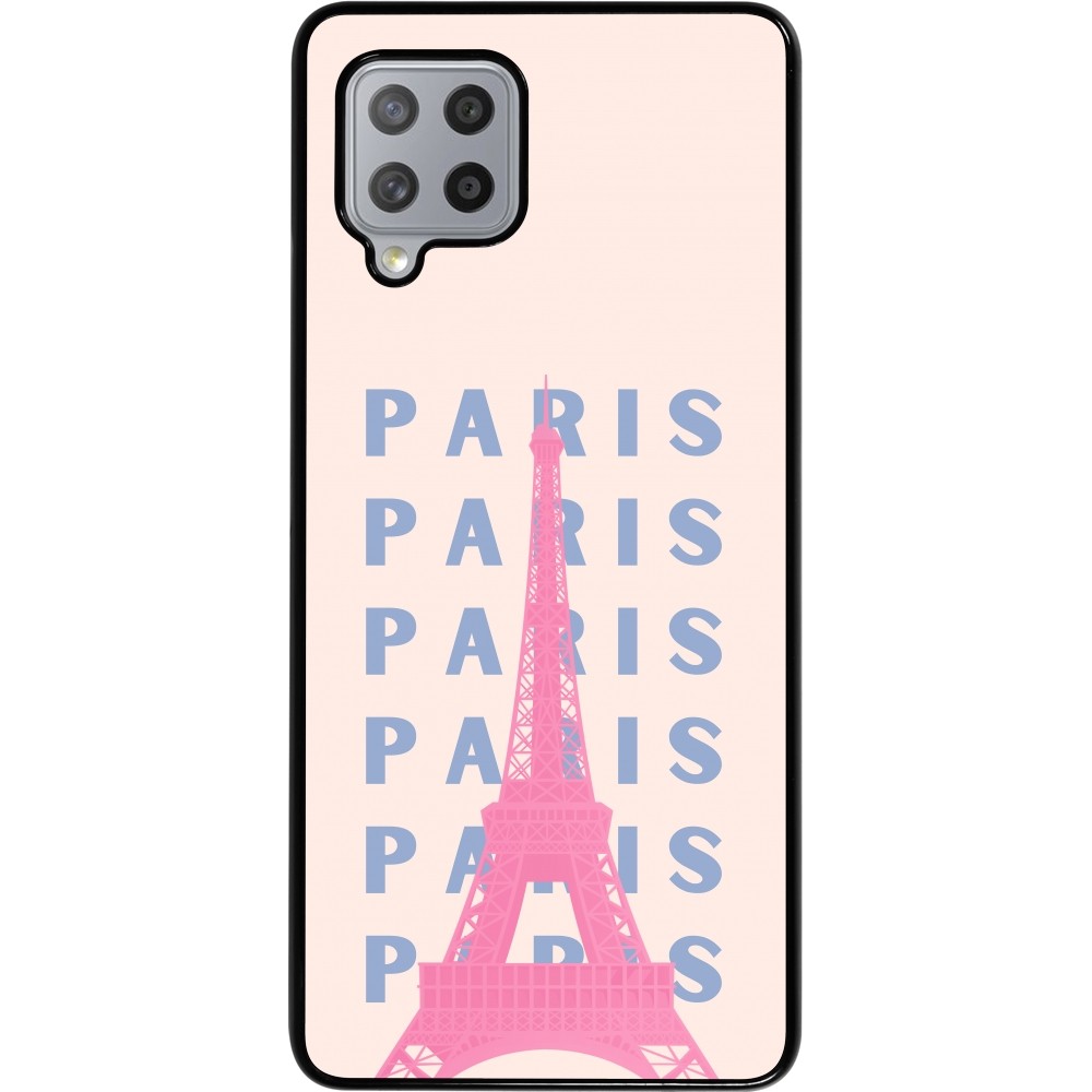 Samsung Galaxy A42 5G Case Hülle - Paris Pink Print
