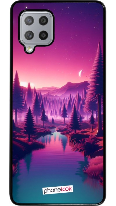 Coque Samsung Galaxy A42 5G - Paysage Violet-Rose