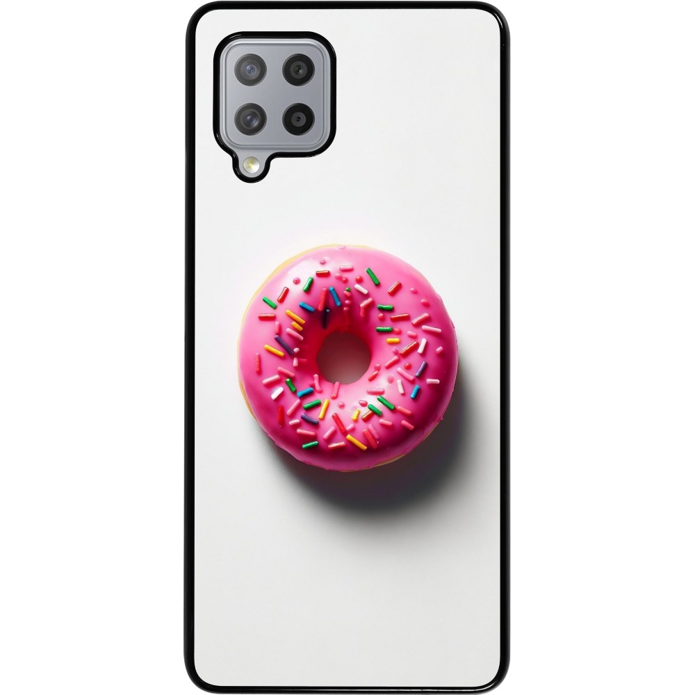Samsung Galaxy A42 5G Case Hülle - Weisser Hintergrund, pinker Donut