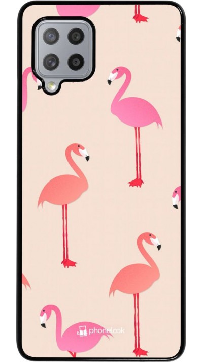 Hülle Samsung Galaxy A42 5G - Pink Flamingos Pattern