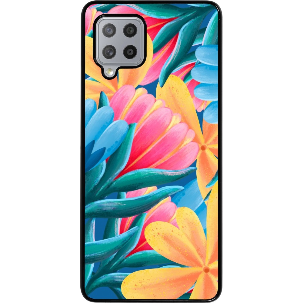 Samsung Galaxy A42 5G Case Hülle - Spring 23 colorful flowers