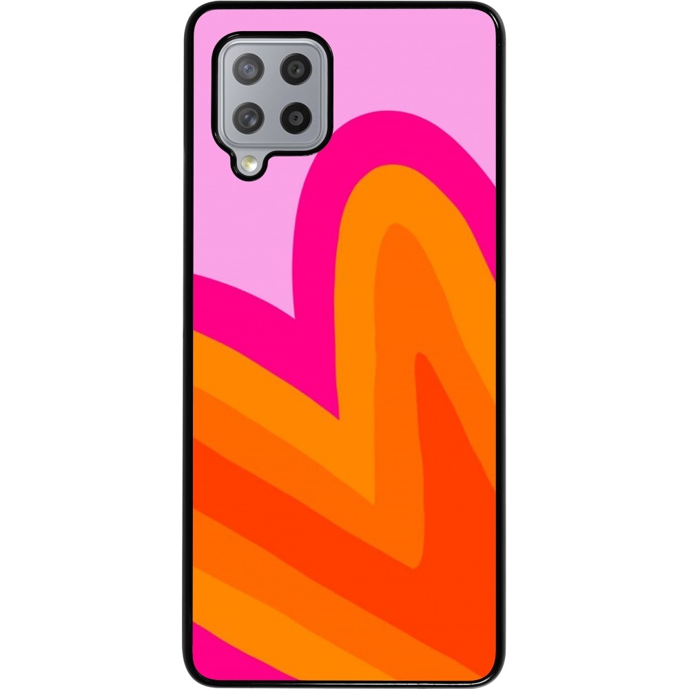 Samsung Galaxy A42 5G Case Hülle - Valentine 2024 heart gradient