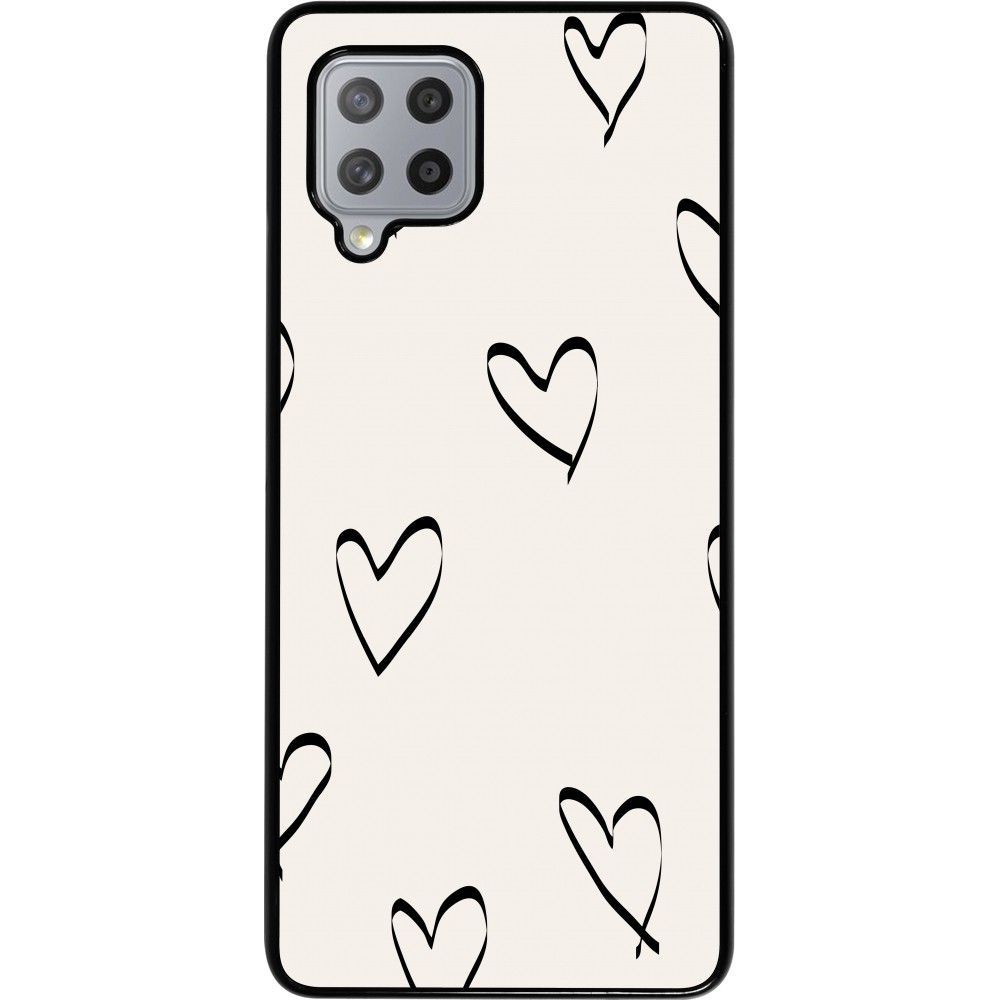 Samsung Galaxy A42 5G Case Hülle - Valentine 2023 minimalist hearts