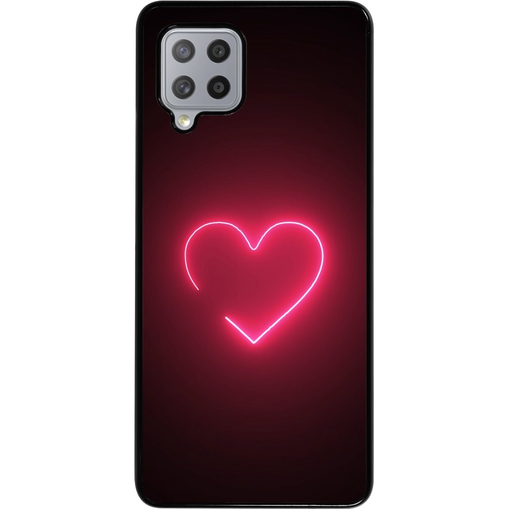 Samsung Galaxy A42 5G Case Hülle - Valentine 2023 single neon heart