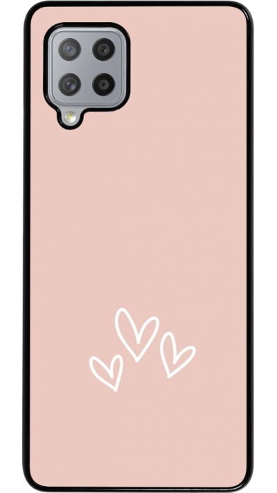 Coque Samsung Galaxy A42 5G - Valentine 2023 three minimalist hearts