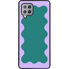 Coque Samsung Galaxy A42 5G - Wavy Rectangle Green Purple