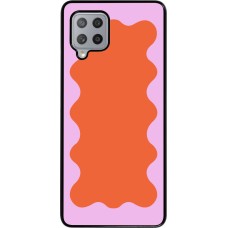 Samsung Galaxy A42 5G Case Hülle - Wavy Rectangle Orange Pink