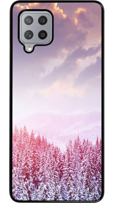 Samsung Galaxy A42 5G Case Hülle - Winter 22 Pink Forest