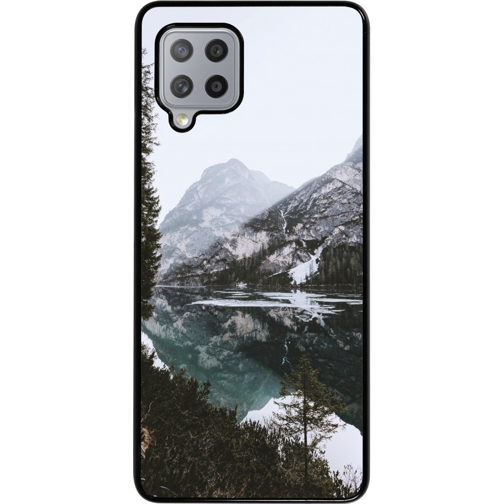 Samsung Galaxy A42 5G Case Hülle - Winter 22 snowy mountain and lake