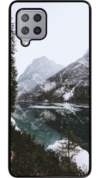 Samsung Galaxy A42 5G Case Hülle - Winter 22 snowy mountain and lake