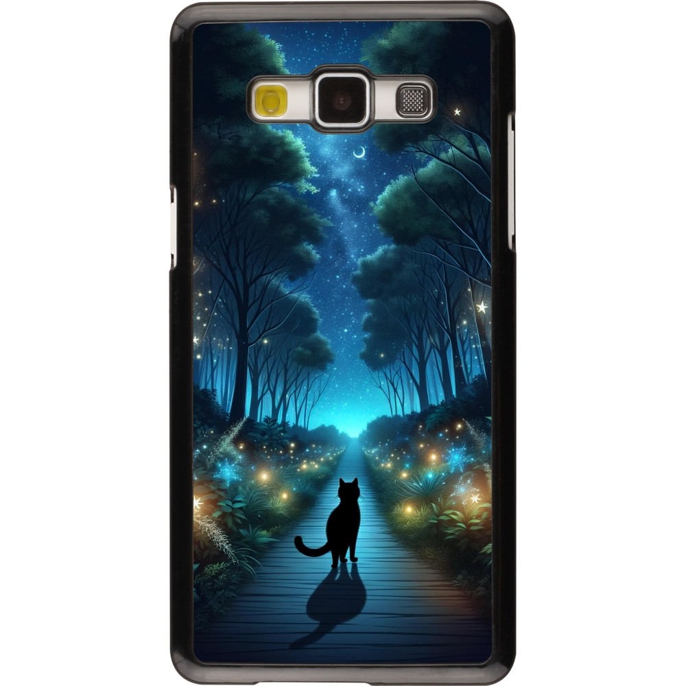 Coque Samsung Galaxy A5 (2015) - Chat noir promenade