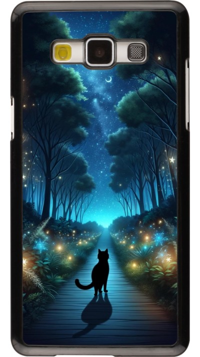 Coque Samsung Galaxy A5 (2015) - Chat noir promenade