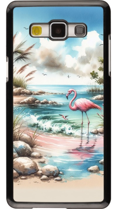 Coque Samsung Galaxy A5 (2015) - Flamant rose aquarelle