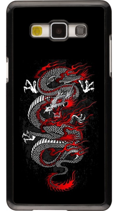 Coque Samsung Galaxy A5 (2015) - Japanese style Dragon Tattoo Red Black