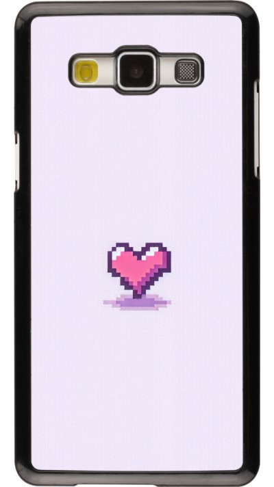 Coque Samsung Galaxy A5 (2015) - Pixel Coeur Violet Clair