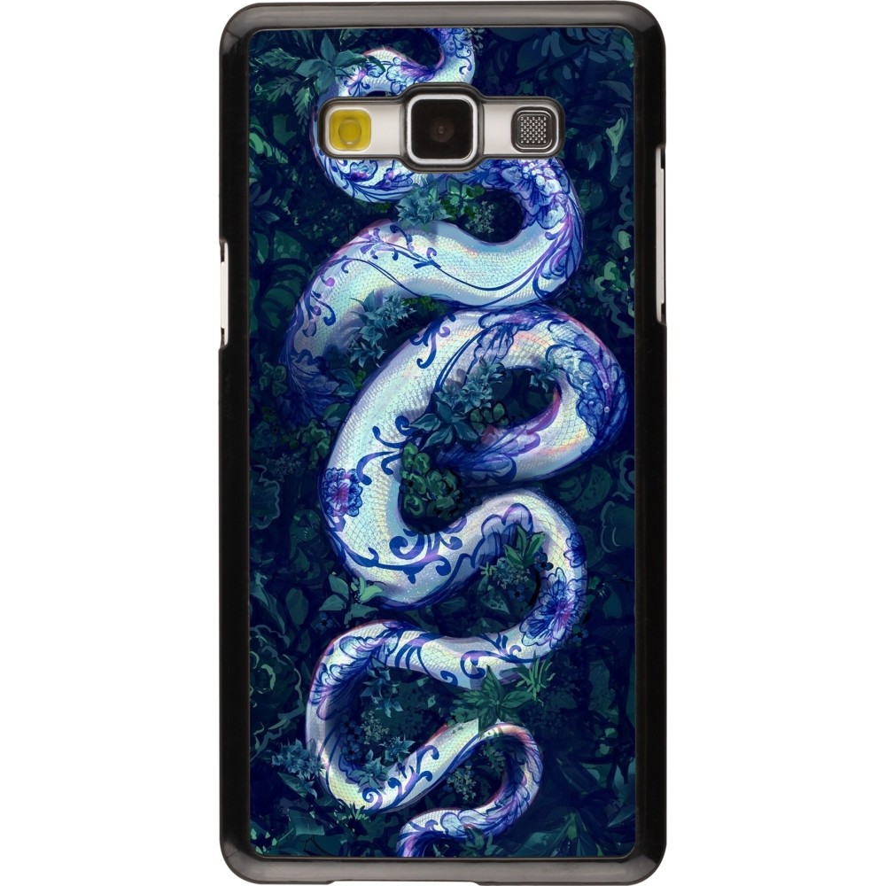 Samsung Galaxy A5 (2015) Case Hülle - Snake Blue Anaconda