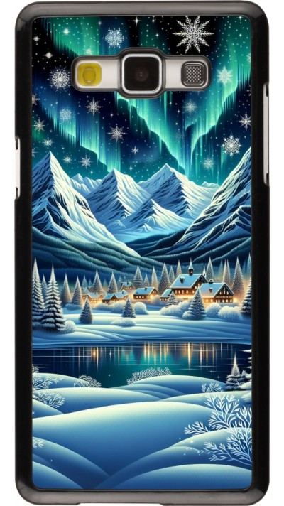Coque Samsung Galaxy A5 (2015) - Snowy Mountain Village Lake night