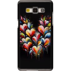 Samsung Galaxy A5 (2015) Case Hülle - Valentin 2024 Schwarzes Herz Abstrakt
