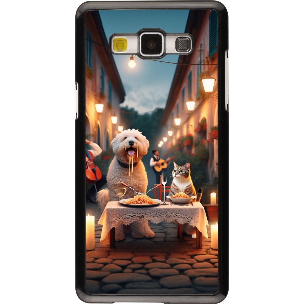 Samsung Galaxy A5 (2015) Case Hülle - Valentin 2024 Hund & Katze Kerzenlicht