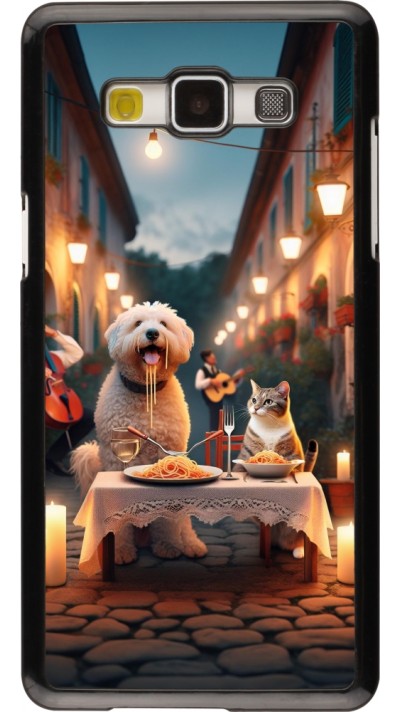 Coque Samsung Galaxy A5 (2015) - Valentine 2024 Dog & Cat Candlelight