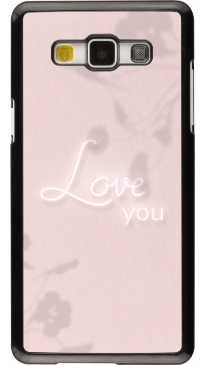 Coque Samsung Galaxy A5 (2015) - Valentine 2023 love you neon flowers shadows