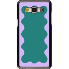 Samsung Galaxy A5 (2015) Case Hülle - Wavy Rectangle Green Purple