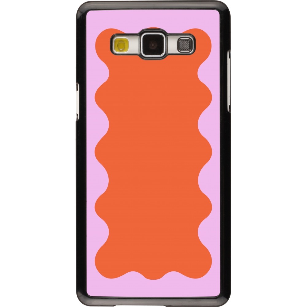 Coque Samsung Galaxy A5 (2015) - Wavy Rectangle Orange Pink