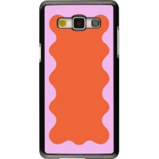 Coque Samsung Galaxy A5 (2015) - Wavy Rectangle Orange Pink