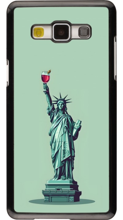 Coque Samsung Galaxy A5 (2015) - Wine Statue de la liberté avec un verre de vin