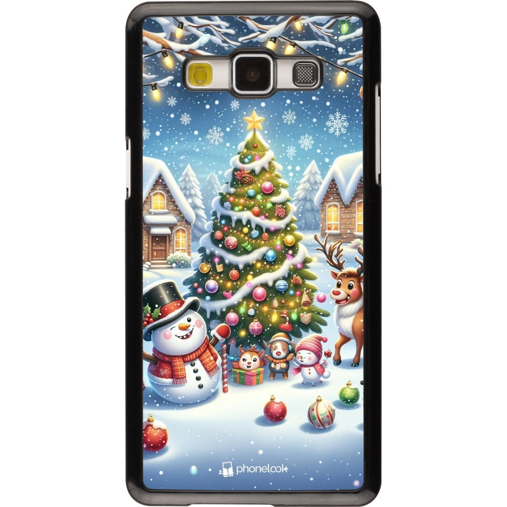 Coque Samsung Galaxy A5 (2015) - Noël 2023 bonhomme de neige et sapin