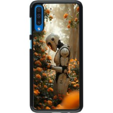 Samsung Galaxy A50 Case Hülle - Astronaut flowers 2025