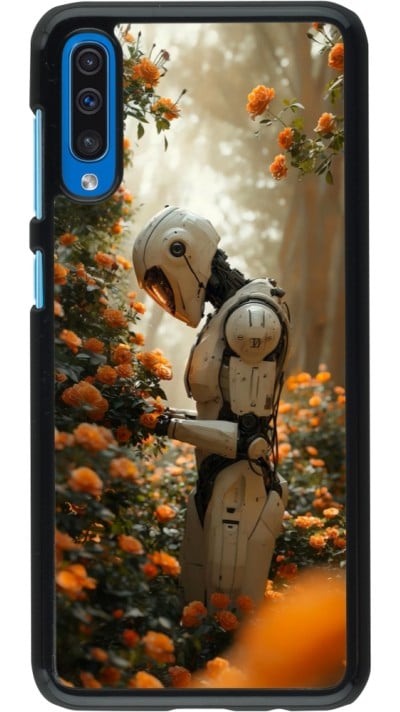 Samsung Galaxy A50 Case Hülle - Astronaut flowers 2025