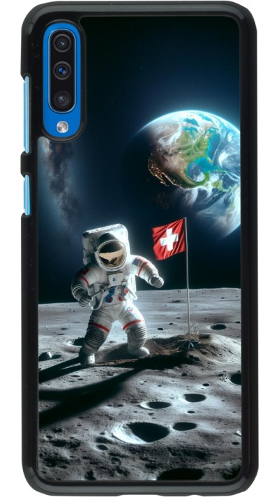 Samsung Galaxy A50 Case Hülle - Astro Schweiz auf dem Mond