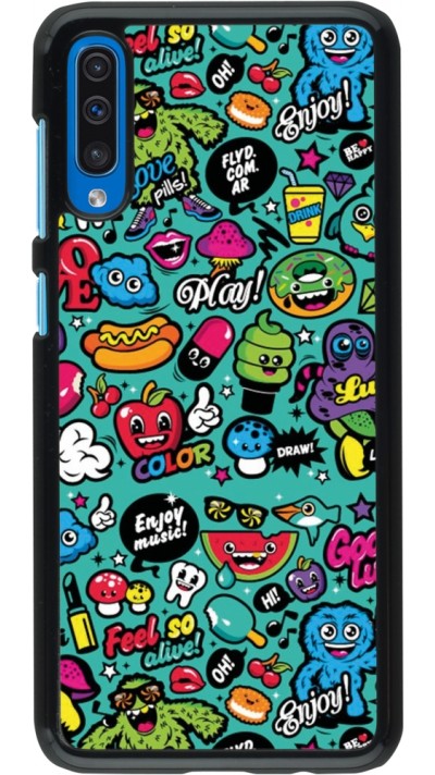 Samsung Galaxy A50 Case Hülle - Cartoons old school