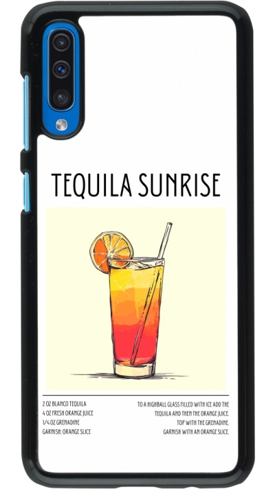Samsung Galaxy A50 Case Hülle - Cocktail Rezept Tequila Sunrise