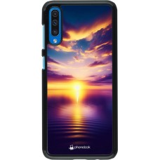 Samsung Galaxy A50 Case Hülle - Sonnenuntergang gelb violett