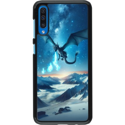 Coque Samsung Galaxy A50 - Dragon nocturne montagne