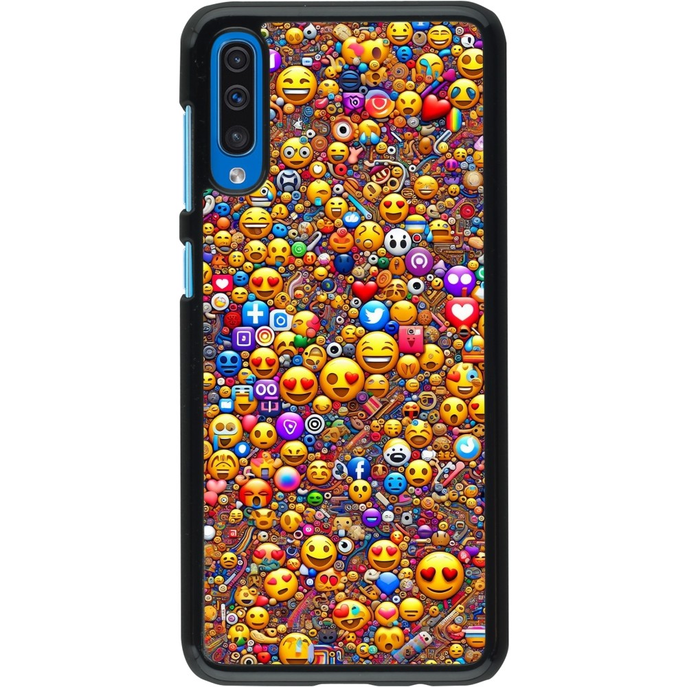 Samsung Galaxy A50 Case Hülle - Emoji gemischt