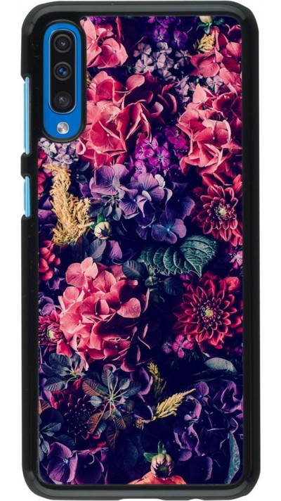 Hülle Samsung Galaxy A50 - Flowers Dark
