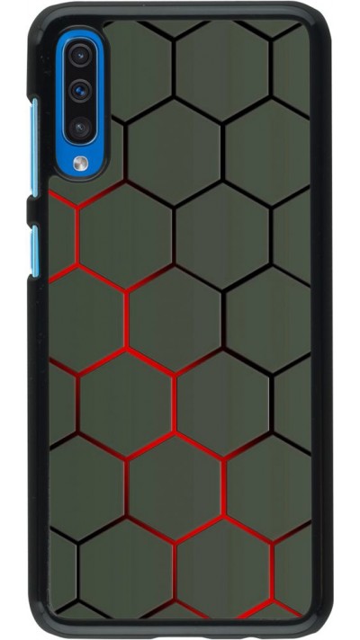 Coque Samsung Galaxy A50 - Geometric Line red