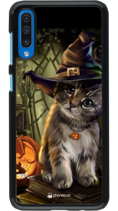 Hülle Samsung Galaxy A50 - Halloween 21 Witch cat
