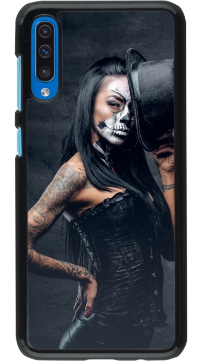 Samsung Galaxy A50 Case Hülle - Halloween 22 Tattooed Girl