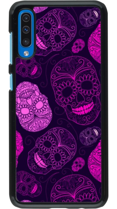 Coque Samsung Galaxy A50 - Halloween 2023 pink skulls