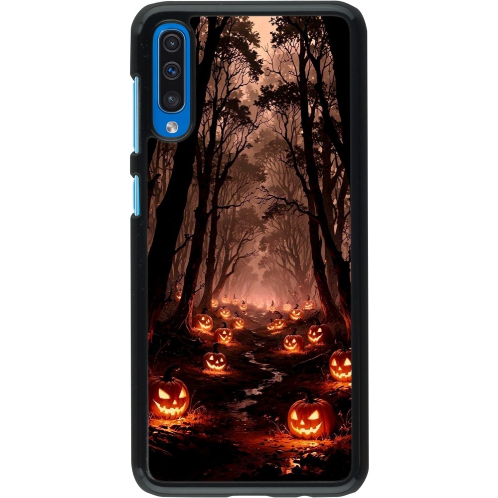 Coque Samsung Galaxy A50 - Halloween 2025 Road of Terrifying Pumpkins