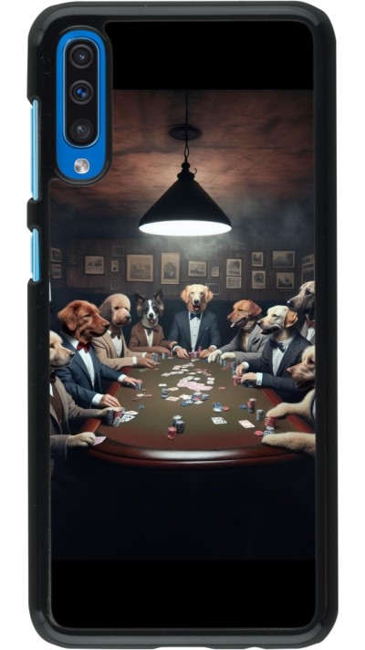 Samsung Galaxy A50 Case Hülle - Die Pokerhunde
